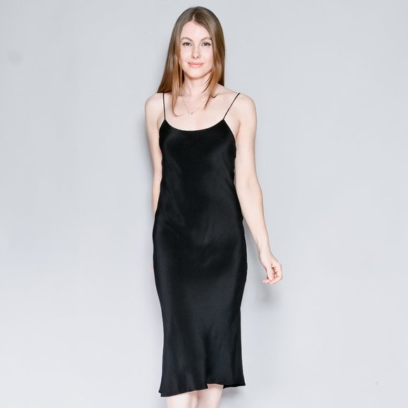 tibi silk bias dress Heavy Satin Midi Bias Dress
